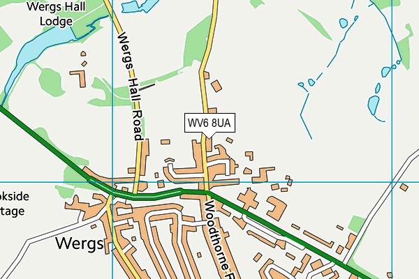 WV6 8UA map - OS VectorMap District (Ordnance Survey)