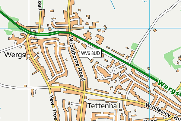 WV6 8UD map - OS VectorMap District (Ordnance Survey)
