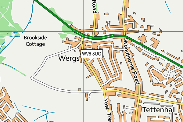 WV6 8UG map - OS VectorMap District (Ordnance Survey)