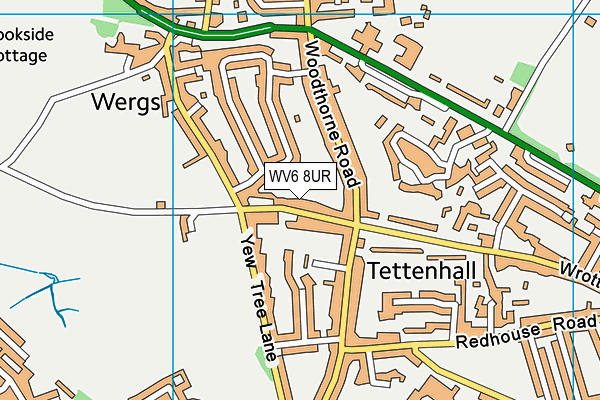 WV6 8UR map - OS VectorMap District (Ordnance Survey)