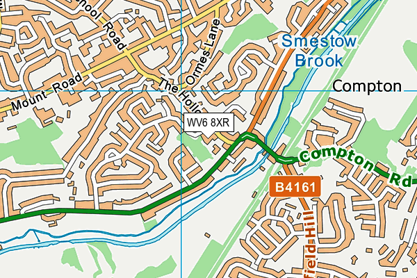 WV6 8XR map - OS VectorMap District (Ordnance Survey)