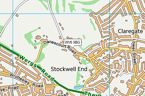 WV6 9BG map - OS VectorMap District (Ordnance Survey)