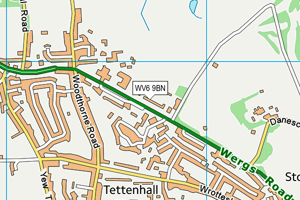 WV6 9BN map - OS VectorMap District (Ordnance Survey)