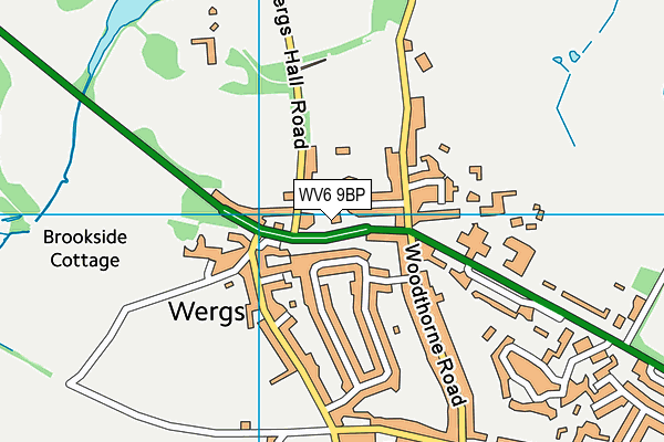 WV6 9BP map - OS VectorMap District (Ordnance Survey)