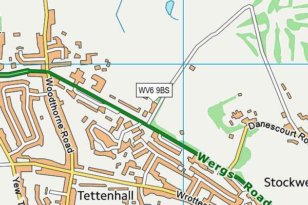 WV6 9BS map - OS VectorMap District (Ordnance Survey)