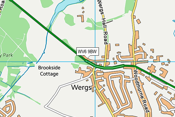 WV6 9BW map - OS VectorMap District (Ordnance Survey)