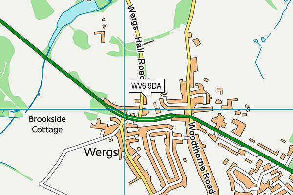 WV6 9DA map - OS VectorMap District (Ordnance Survey)
