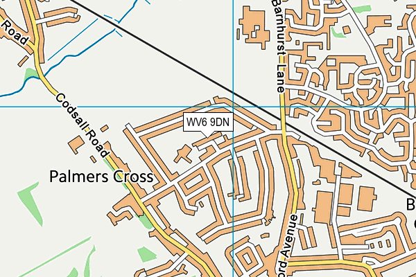 WV6 9DN map - OS VectorMap District (Ordnance Survey)