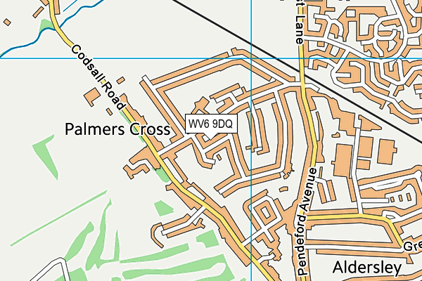 WV6 9DQ map - OS VectorMap District (Ordnance Survey)