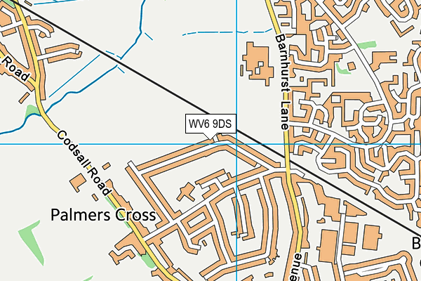 WV6 9DS map - OS VectorMap District (Ordnance Survey)