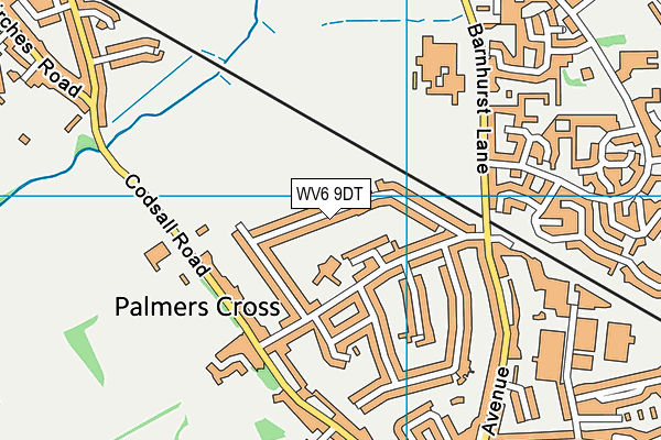 WV6 9DT map - OS VectorMap District (Ordnance Survey)