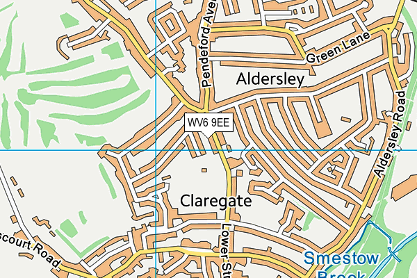 WV6 9EE map - OS VectorMap District (Ordnance Survey)