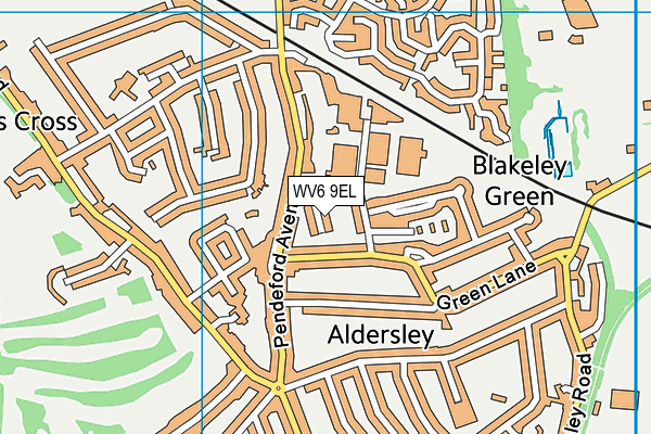 WV6 9EL map - OS VectorMap District (Ordnance Survey)