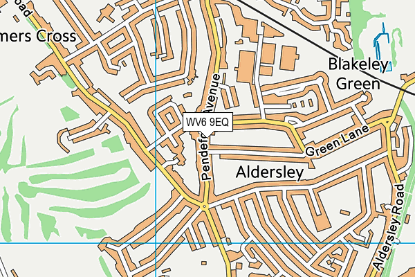 WV6 9EQ map - OS VectorMap District (Ordnance Survey)