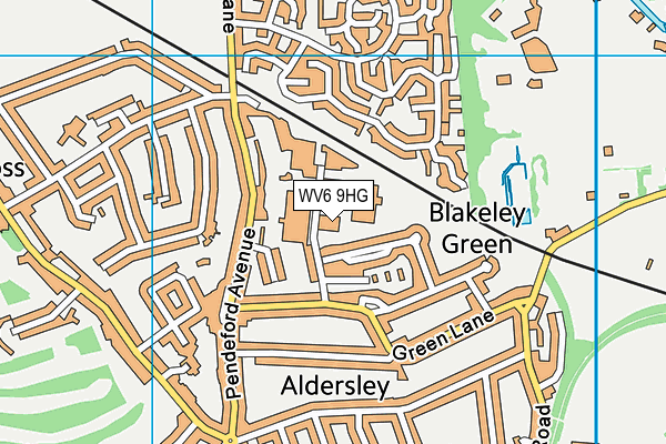 WV6 9HG map - OS VectorMap District (Ordnance Survey)