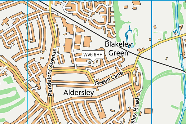 WV6 9HH map - OS VectorMap District (Ordnance Survey)