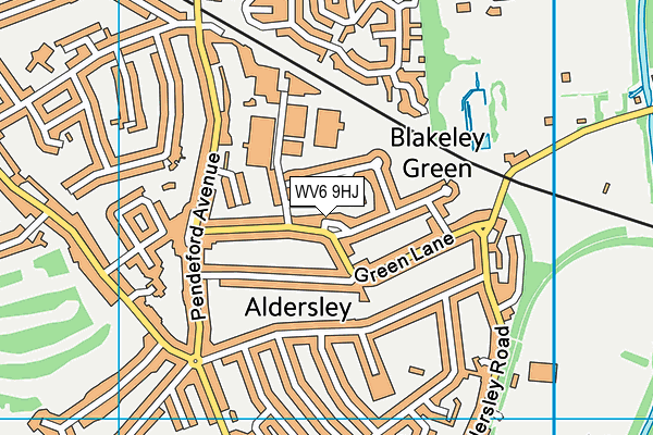 WV6 9HJ map - OS VectorMap District (Ordnance Survey)