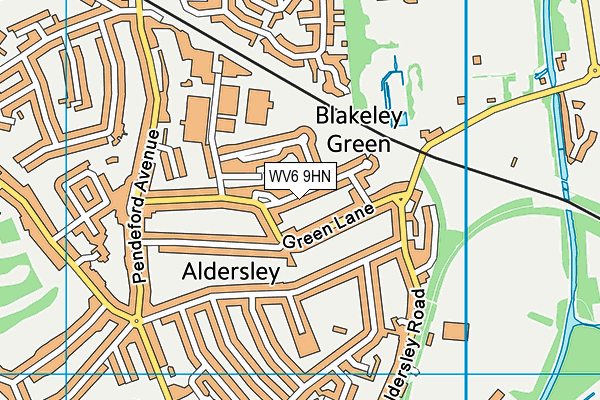 WV6 9HN map - OS VectorMap District (Ordnance Survey)