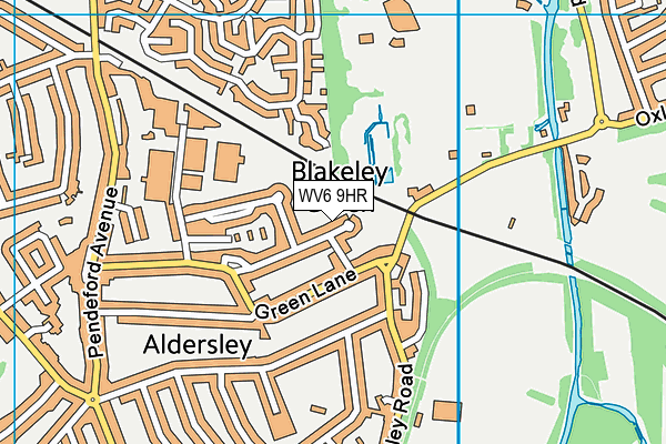 WV6 9HR map - OS VectorMap District (Ordnance Survey)