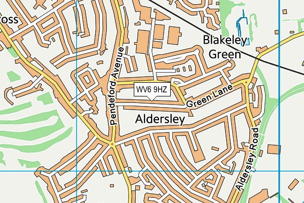 WV6 9HZ map - OS VectorMap District (Ordnance Survey)