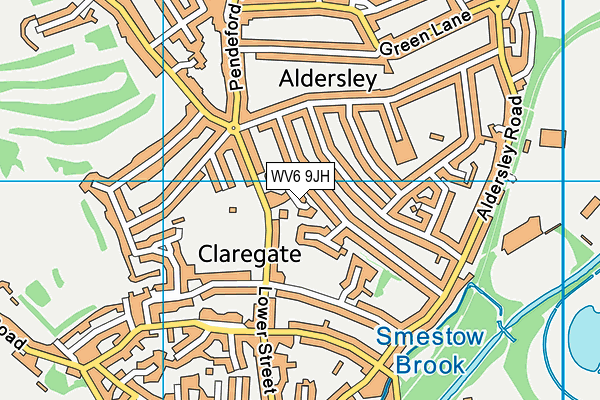 WV6 9JH map - OS VectorMap District (Ordnance Survey)