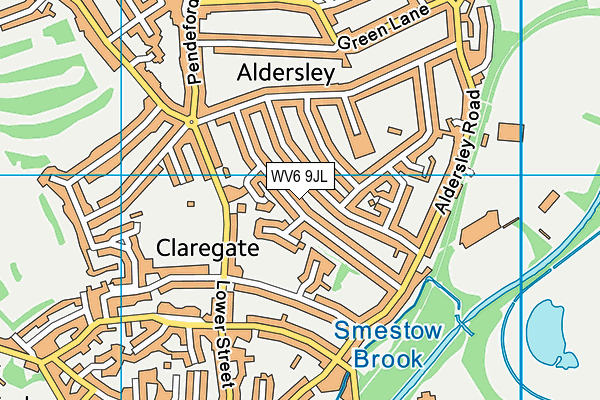 WV6 9JL map - OS VectorMap District (Ordnance Survey)