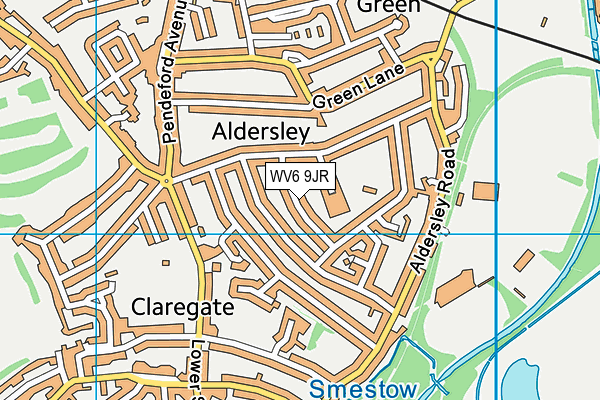 WV6 9JR map - OS VectorMap District (Ordnance Survey)