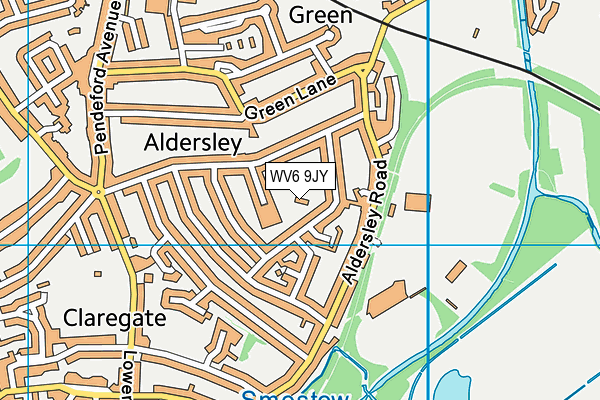 WV6 9JY map - OS VectorMap District (Ordnance Survey)