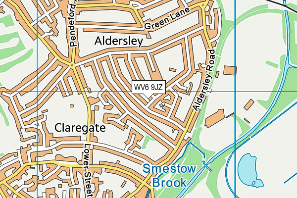 WV6 9JZ map - OS VectorMap District (Ordnance Survey)