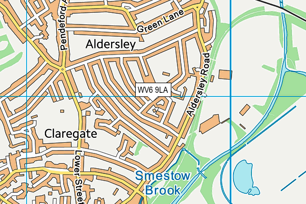 WV6 9LA map - OS VectorMap District (Ordnance Survey)