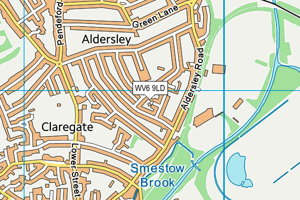 WV6 9LD map - OS VectorMap District (Ordnance Survey)