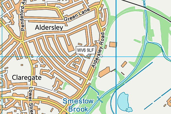 WV6 9LF map - OS VectorMap District (Ordnance Survey)