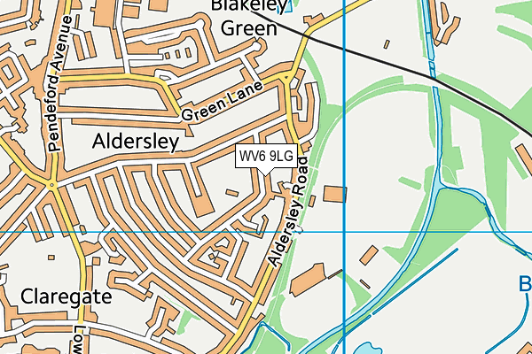 WV6 9LG map - OS VectorMap District (Ordnance Survey)