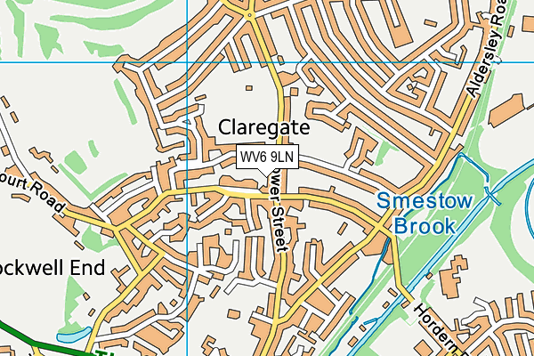 WV6 9LN map - OS VectorMap District (Ordnance Survey)