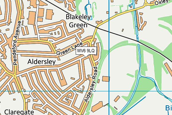 WV6 9LQ map - OS VectorMap District (Ordnance Survey)