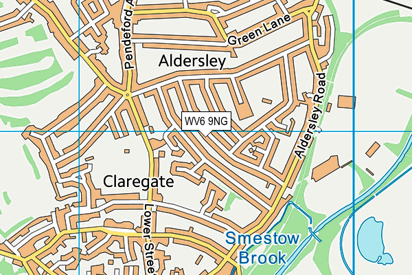 WV6 9NG map - OS VectorMap District (Ordnance Survey)