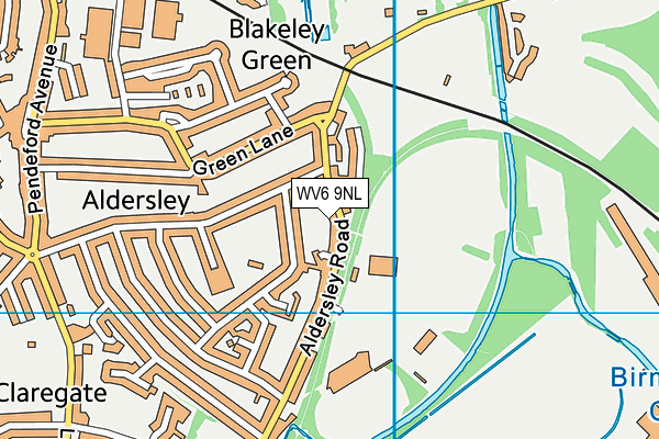 WV6 9NL map - OS VectorMap District (Ordnance Survey)