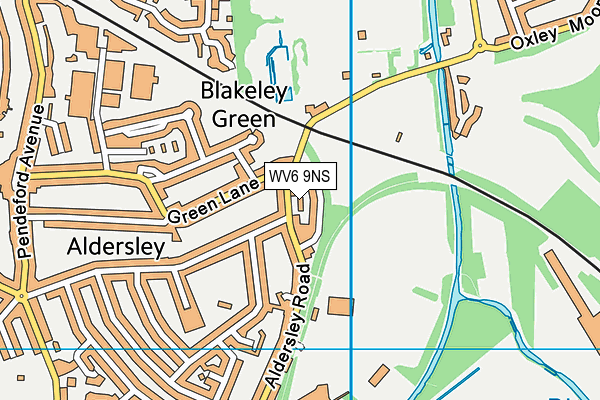 WV6 9NS map - OS VectorMap District (Ordnance Survey)