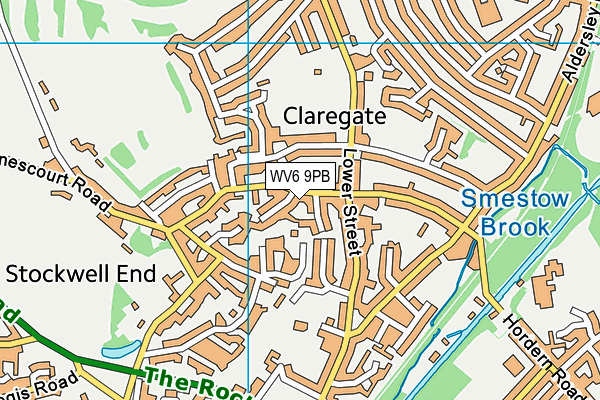 WV6 9PB map - OS VectorMap District (Ordnance Survey)