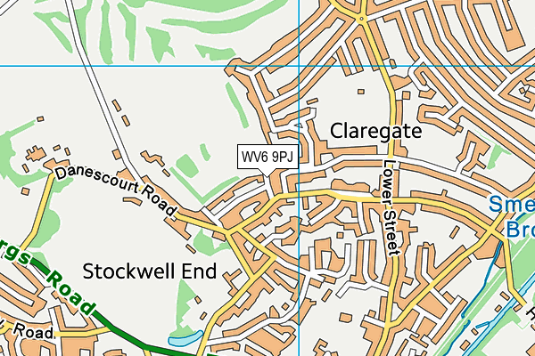 WV6 9PJ map - OS VectorMap District (Ordnance Survey)