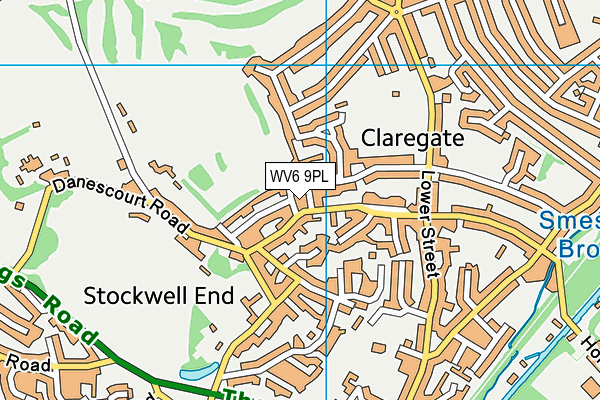 WV6 9PL map - OS VectorMap District (Ordnance Survey)