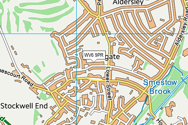 WV6 9PR map - OS VectorMap District (Ordnance Survey)