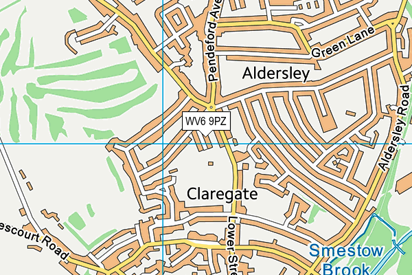 Claregate Park map (WV6 9PZ) - OS VectorMap District (Ordnance Survey)