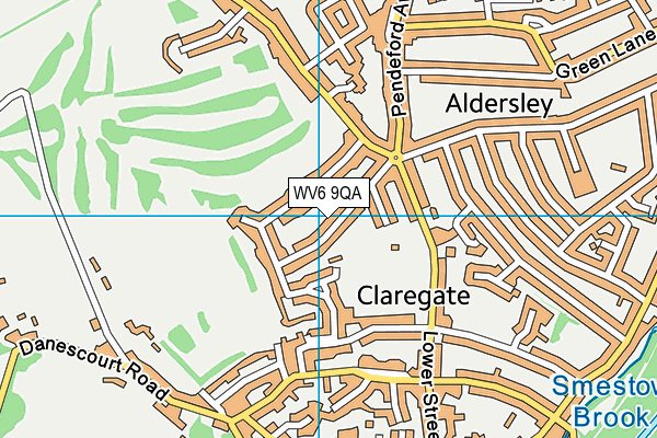 WV6 9QA map - OS VectorMap District (Ordnance Survey)