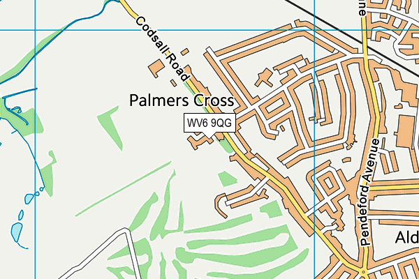 WV6 9QG map - OS VectorMap District (Ordnance Survey)