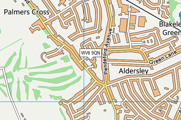 WV6 9QN map - OS VectorMap District (Ordnance Survey)