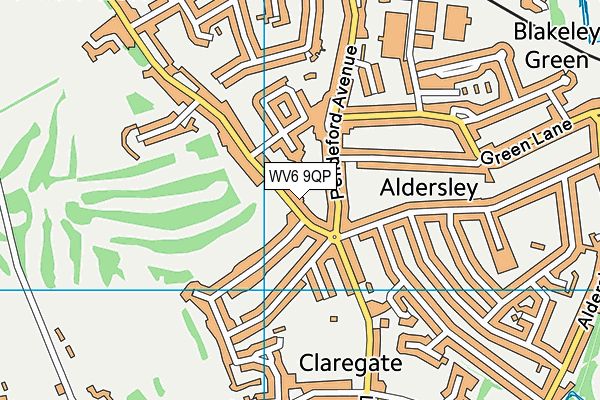 WV6 9QP map - OS VectorMap District (Ordnance Survey)