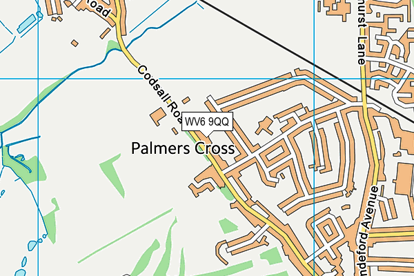 WV6 9QQ map - OS VectorMap District (Ordnance Survey)