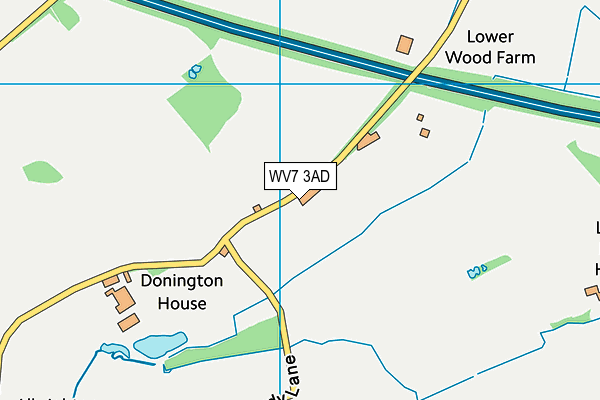 WV7 3AD map - OS VectorMap District (Ordnance Survey)