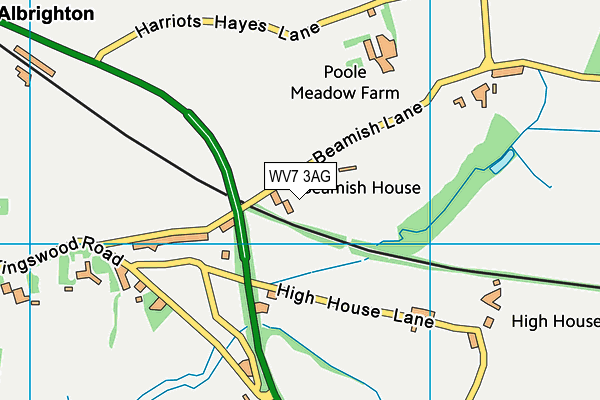 The Gables Learning Centre map (WV7 3AG) - OS VectorMap District (Ordnance Survey)